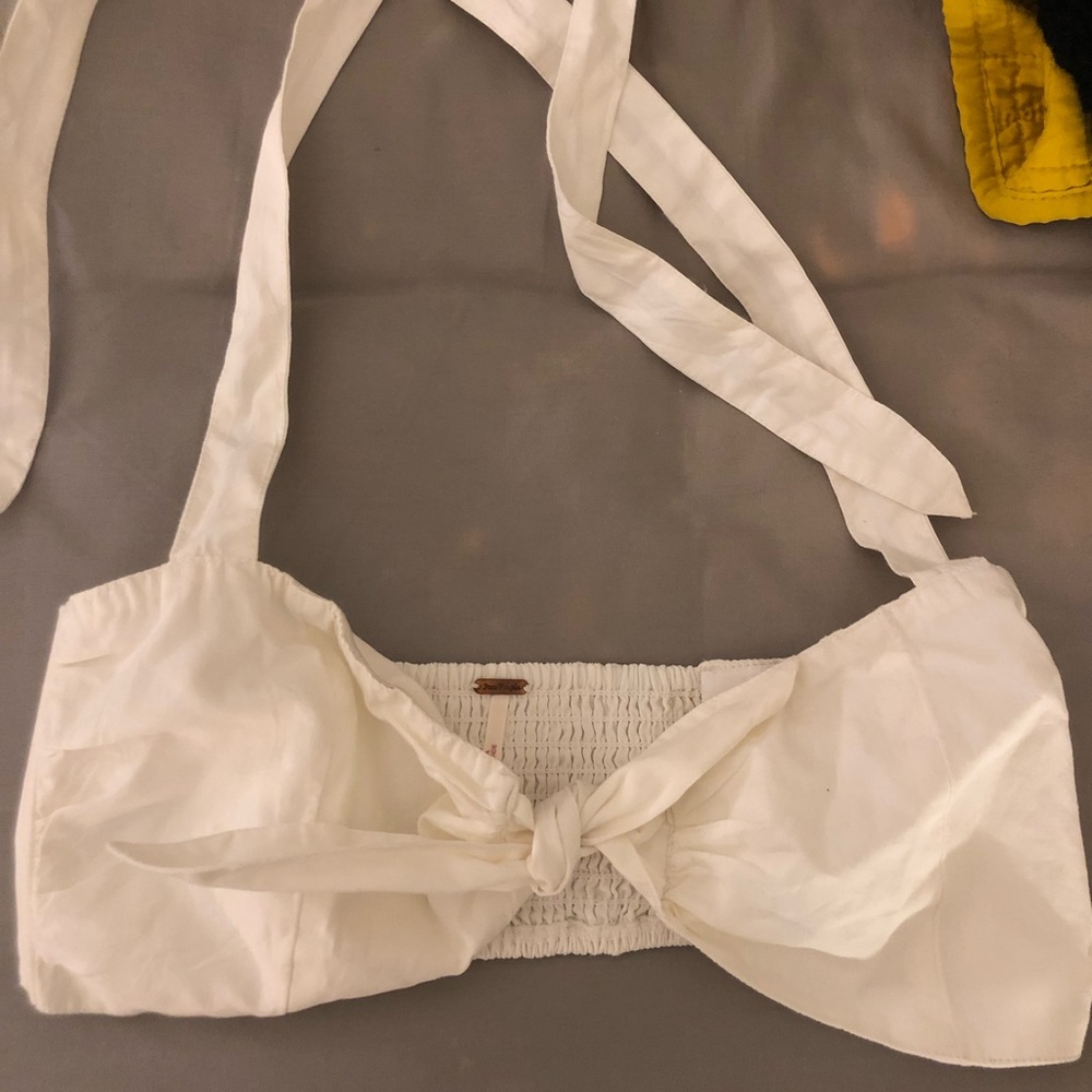Free People White Bra Top
